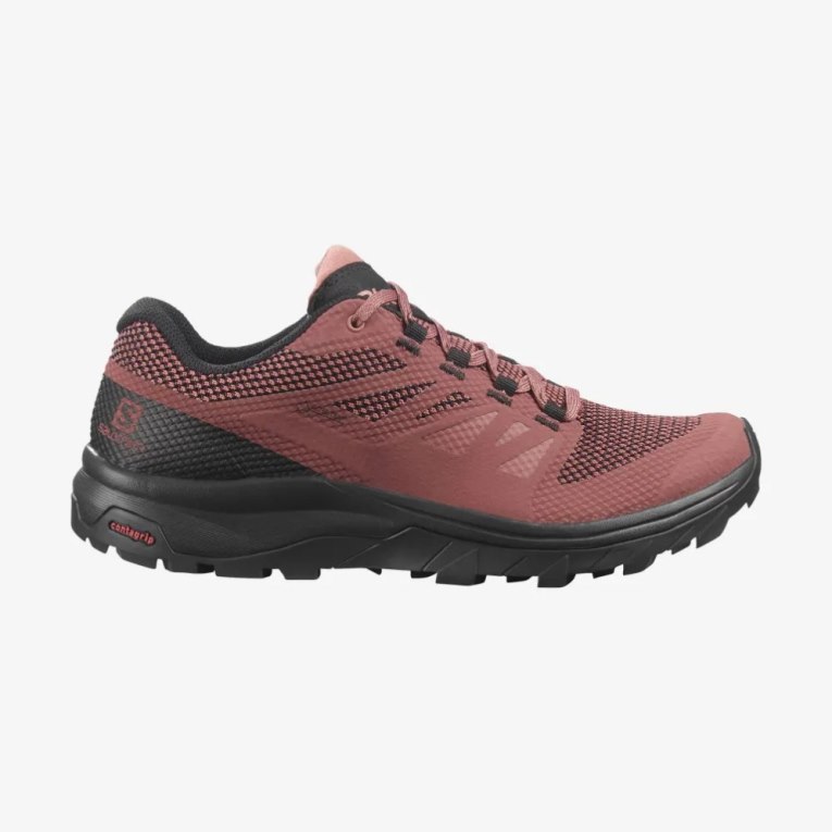 Tenis Senderismo Salomon Outline GTX Mujer Coral Negros | MX ABMC982